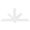 Ekena Millwork Kennewick Architectural Grade PVC Gable Bracket, 84"W x 38 1/2"H x 6"D x 6"F, 11/12 Pitch GBP084X39X0606KEN00 - alternate 4